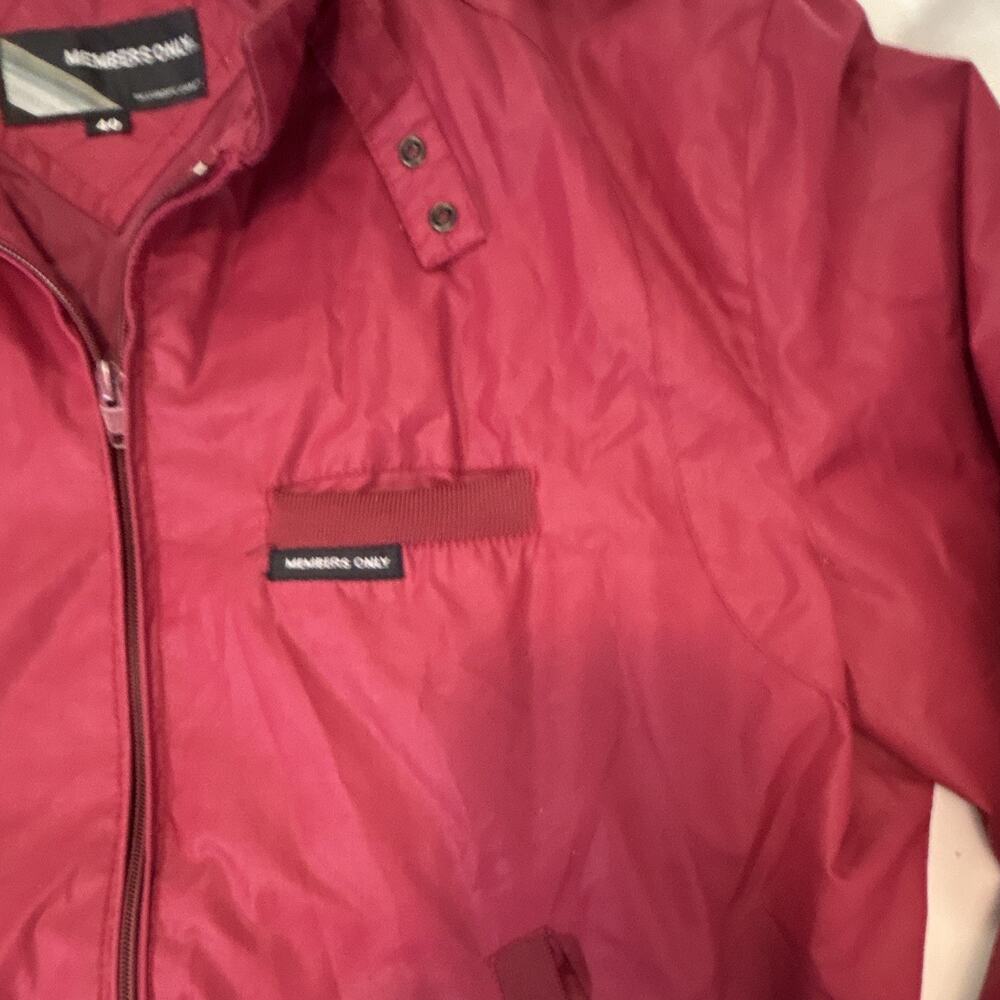 Members Only Vintage Jacket Burgundy/Maroon - Picture 4 of 8